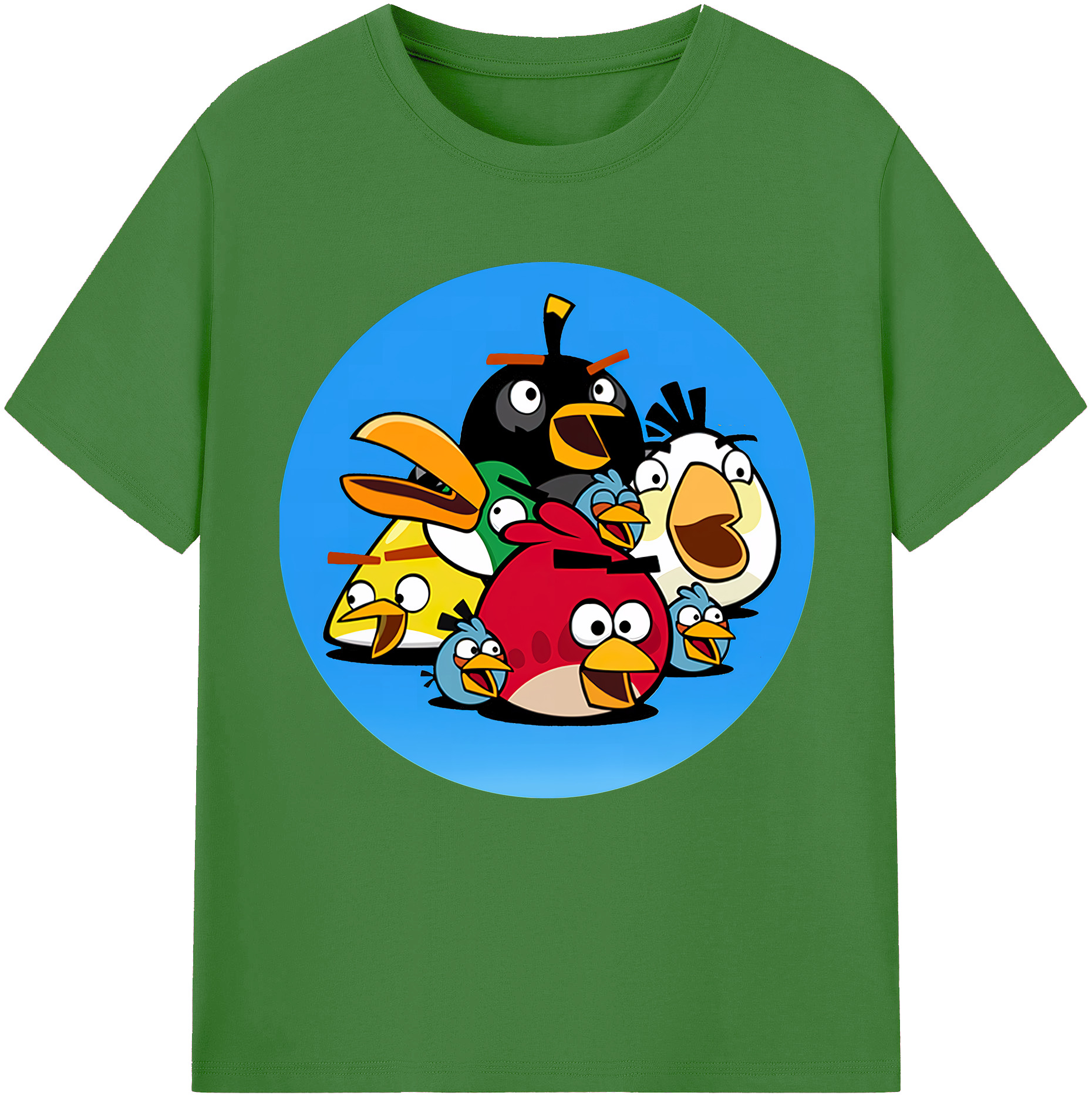 （画像用） Angry Birds アングリーバード レディースカジュアルプリントTシャツ（綿100％）
